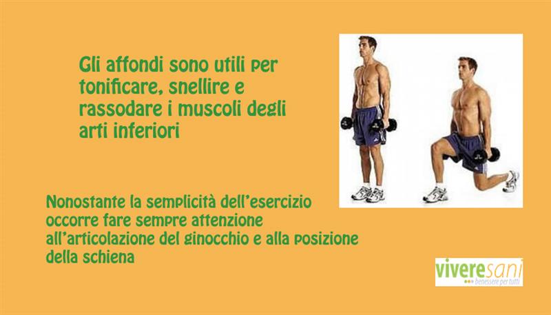 Affondi frontali e laterali Affondi frontali e laterali